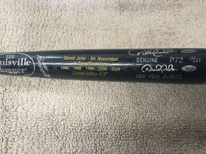 Derek Jeter Autographed "5x World Series Champion" Engraved Bat LE #17/27 - Picture 1 of 4