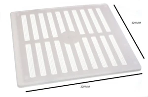 Verstellbarer Lüftungsgitter + Fliegengitter PVC für bis zu 9 x 9 229 mm 229 mm - Bild 1 von 1