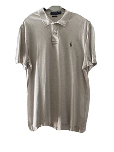 Polo Ralph Lauren Pima Soft Touch Mens Size XL Heather Gray Short Sleeve Polo - Picture 1 of 4