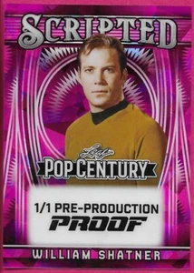 Hoja de metal Pop Century 2025 William Shatner rosa prueba de preproducción 1/1 - Imagen 1 de 2
