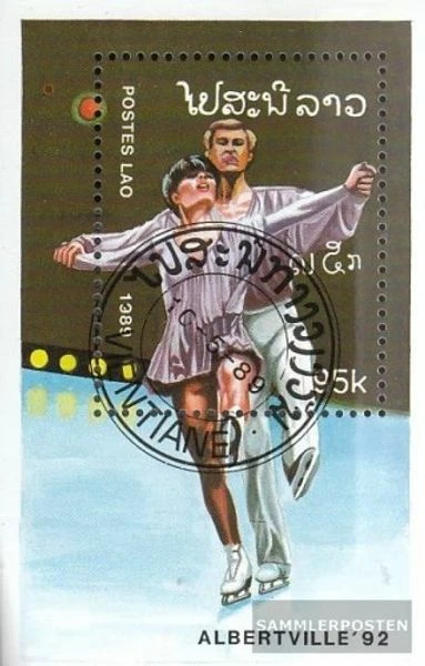 Bloque Laos 127 usado Juegos Olímpicos de Invierno 1989 92 Foto 1 de 1