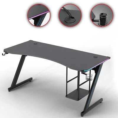 MY SIT Scrivania Gaming per Computer Ufficio Tavolo illuminazione a LED Moderno - Immagine 1 di 4