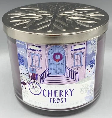 Vela de 3 mechas Bath And Body Works Cherry Frost Foto 1 de 3