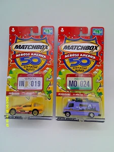 MATCHBOX ACROSS AMERICA 50 Birthday Series - Indiana & Missouri - No Barcodes - Picture 1 of 9
