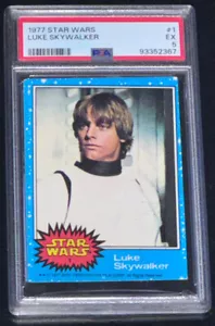Mark Hamill 1977 Topps Star Wars #1 "Luke Skywalker" Rookie Card (RC) PSA 5 High - Picture 1 of 2
