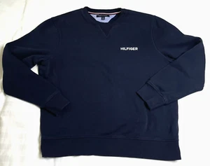 Tommy Hilfiger Pullover Herren groß blau Rundhalsausschnitt Pullover Sweatshirts Logo - Bild 1 von 6