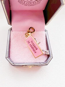 Juicy Couture 2013 Gold Hardware Pink Enamel Mouse Trap Love Charm Very Rare - Picture 1 of 10