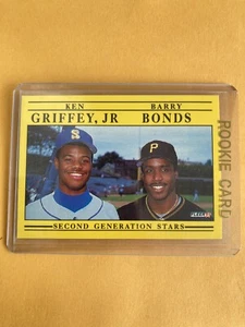 Ken Griffey, Jr And Barry Bonds 1991 Fleer Second Generation Stars Card Error - Picture 1 of 5
