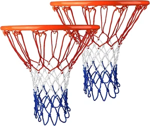 2x Basketball Netz Set Dauerhaft Allwetter Standardgröße Outdoor - Bild 1 von 4