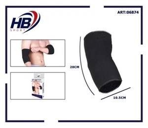 Gomitiera Fascia Gomito Elastica Tutore Nero 06874 dfh - Foto 1 di 1