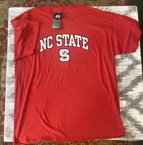 NWT NC State Wolfpack Short Sleeve Red Russell Athletic T Shirt Unisex Size 2XL - Picture 1 of 12