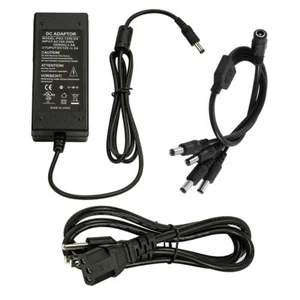 Adaptador de corriente InstallerCCTV 12V 5A y cable divisor de 4 vías para sistema de seguridad - Imagen 1 de 7