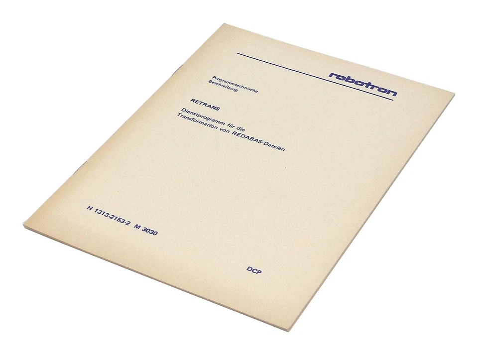 Beschreibung RETRANS für Redabas von Robotron aus der DDR - Bild 1 von 1
