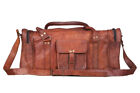 Mens Leather Genuine Bag Travel Duffle Gym Luggage Vintage Overnight Weekend