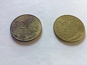 1963 & 1978 10 Cent Französische Republik Münzen - Bild 1 von 2