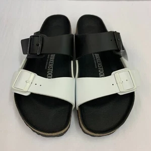 Birkenstock Neu mit Karton Arizona Split Schwarz/Weiß Birko Flor Normal Größe wählbar - Bild 1 von 5