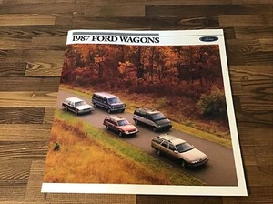 Ford Station Wagon 1987 folleto LTD Crown Victoria Taurus Aerostar Escort 87 - Imagen 1 de 6
