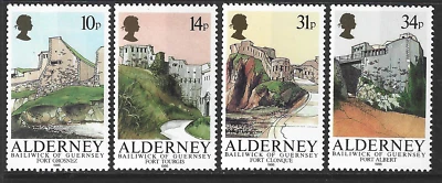 1986 Alderney Sg A28/A31 Forts MNH - Image 1 of 2