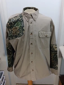 Cabela's Outdoor Gear Men's Shirt XL 17/35 Camo Seclusion 3D Hunting Cotton/Poly - Picture 1 of 11