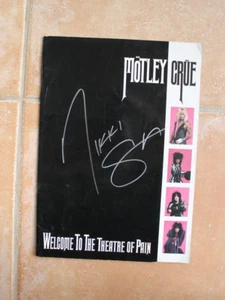 Nikki Sixx Motley Crue Autographed Signed Theatre Of Pain Tour Program The Dirt - Picture 1 of 10