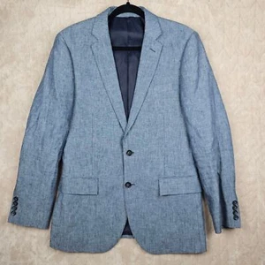 Blazer de lino J Crew Thompson para hombre 38R abrigo deportivo azul preppy clásico de verano - Imagen 1 de 9