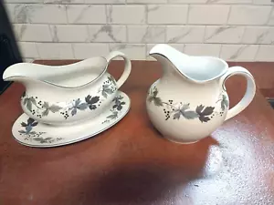 Royal Doulton Burgundy TC-1001 - gravy boat with liner and mini pitcher UNUSED - Picture 1 of 3
