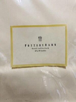 Vintage Pottery Barn Hotel Collection Tablecloth 60” X 90” 100% Cotton linens - Image 1 of 3