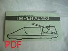 Instructions care & use typewriter IMPERIAL 200 - Email/CD