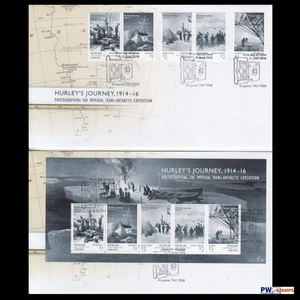 Hurley's Journey 1914-16 2016 juego de 2 cubiertas de primer día (FDC) - Imagen 1 de 1