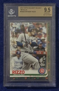 2019 Topps Walmart Holiday Metallic - Anthony Rizzo #HW26  Beckett 9.5 Gem Mint - Picture 1 of 2
