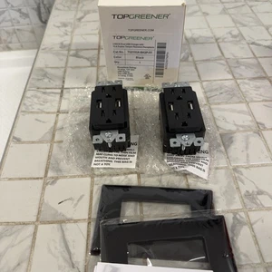 TOPGREENER High Speed USB Wall Outlet, 15A Tamper-Resistant Receptacles 2- Pack - Picture 1 of 11