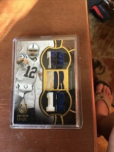 11 BM Gold RC, 15 Triple Treads Andrew Luck Jersey White, Blue (TD)(FOR)(12) 1/1 - Picture 1 of 6
