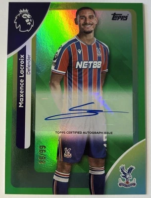 Maxence Lacroix Green AUTO /99 2026 Topps Premier League Crystal Palace - Image 1 of 4