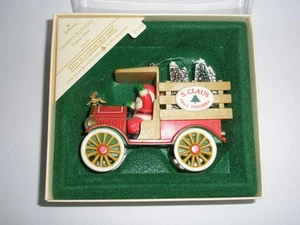 Hallmark Santa's Deliveries Weihnachtsschmuck 1984 Weihnachtsmann mit Box - Bild 1 von 7