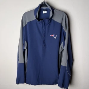 New England Patriots NFL Team Apparel 1/4 Zip Pullover Shirt Jacket Men’s 2XL - Picture 1 of 6