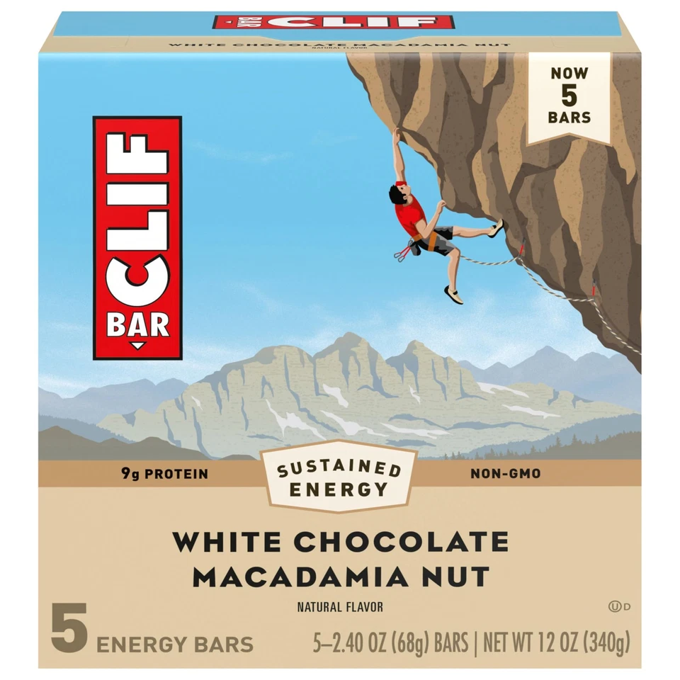 CLIF BAR - White Chocolate Macadamia Nut Flavor - Made with Organic Oats - 9g - Image 1 of 1