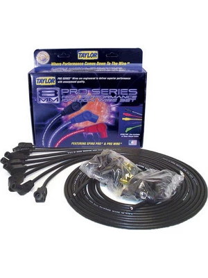 Taylor/Vertex Spark Plug Wire Set Spiro-Pro Spiral Core 8 mm Black 135 (73053) - Image 1 of 4