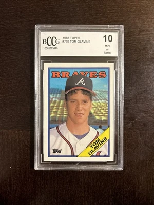 Tom Glavine 1988 Topps #779 radiocontrol Braves Hof Beckett 10 BCCG Foto 1 de 2