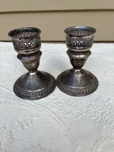 Portavelas Pr Of Wallingford de plata esterlina M28 con insertos M32 - Imagen 1 de 6