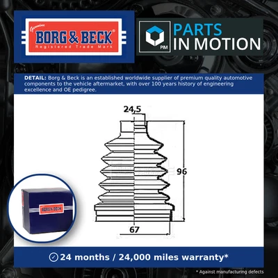 Bota articulada CV se adapta a RENAULT CLIO Mk3 2.0 interior delantero, derecha 06 a 12 C.V. B&B nueva Foto 1 de 4
