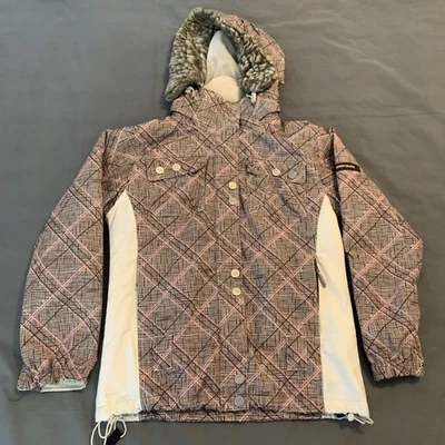 Body Glove Chaqueta Niñas 14 Rosa Cuadros Impermeable Con Capucha Nieve Esquí Invierno Abrigo Foto 1 de 4