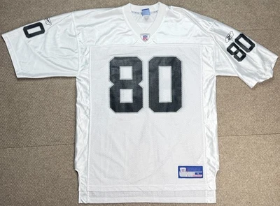 Camiseta deportiva de fútbol americano Reebok vintage de los Oakland Raiders #80 Jerry Rice talla grande Foto 1 de 4