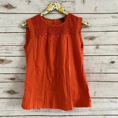 J. Crew Orange Sleeveless Top Style A7453 Size 00 - Image 1 of 4
