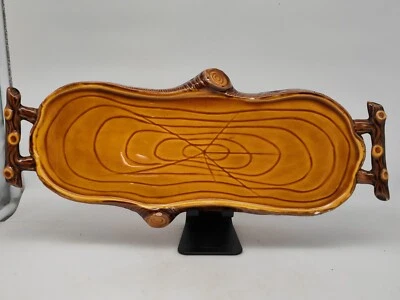 Plateau de service  Vallauris A. Ferlay Design Bûche Vintage en Céramique - Photo 1/4