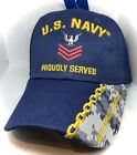 New Blue US Navy PO1 Petty Officer 1st First Class Hat Ball Cap Veteran Military