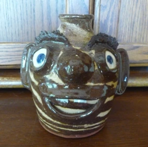 DALE COSTNER SWIRL FACE JUG - VALE, NC POTTER - Picture 1 of 9