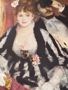 Vintage Kunstdruck Renoir 50er Jahre Repro ungerahmt Portrait The Loge 11x14 - Bild 1 von 4