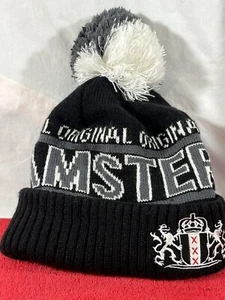 Amsterdam Knit Beanie Unisex Robin Ruth Black And White Knit Cap - Picture 1 of 3