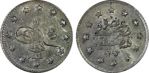 AH1293 Year 24 1899 Turkey Silver Kurush PCGS AU58 Pop 2/7 Finer 1684 - Picture 1 of 5