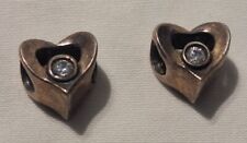 Pair of Sterling Silver Chamilia Heart Charms